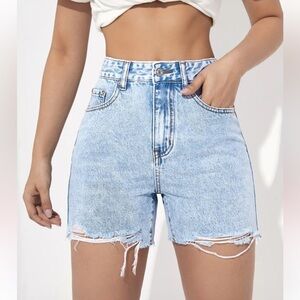 Women's Blue Denim Shorts